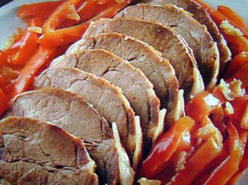 Rôti de porc aux poivrons Rôti de porc aux poivrons