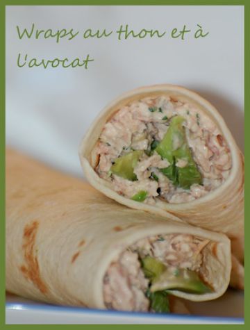 Wraps au thon et à l'avocat Wraps au thon et à l'avocat