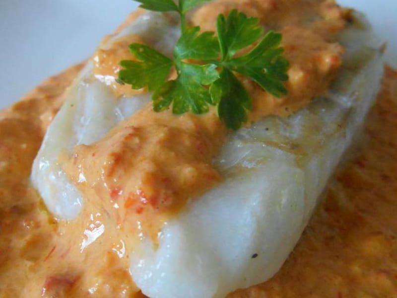 Poisson sauce chorizo et poivron rouge Poisson sauce chorizo et poivron rouge