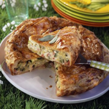Tarte au saumon et courgettes, facile Tarte au saumon et courgettes, facile