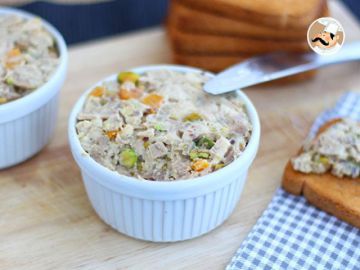 Rillettes de poulet moutarde pistache Rillettes de poulet moutarde pistache