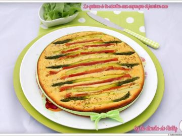 Gateau asperges et jambon cru