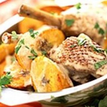 Poulet sauté à l'ail et au potiron Poulet sauté à l'ail et au potiron