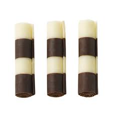 Copeaux de chocolat noir et blanc Copeaux de chocolat noir et blanc