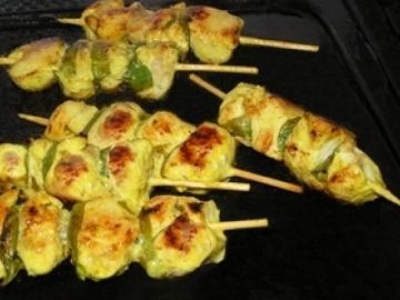 Brochette de poulet à la plancha Brochette de poulet à la plancha