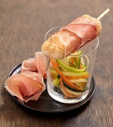 Sucette de risotto au jambon sec Sucette de risotto au jambon sec