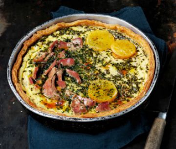 Tarte au thon, carottes et citron confit Tarte au thon, carottes et citron confit