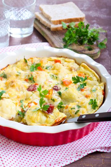 Quiche sans pâte chou-fleur et chorizo au Comté Quiche sans pâte chou-fleur et chorizo au Comté