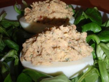 Oeufs farcis aux sardines Oeufs farcis aux sardines