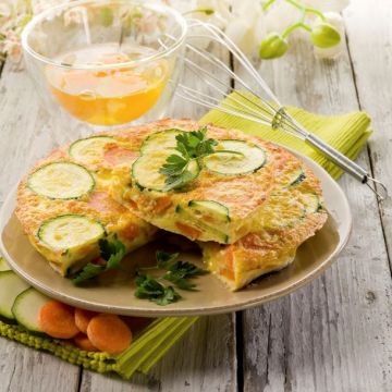 Quiche sans pâte carottes et saumon fumé aux courgettes Quiche sans pâte carottes et saumon fumé aux courgettes