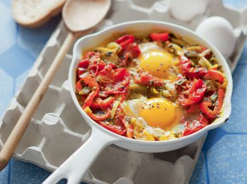 Œuf à la tomate et poivron comme au Maroc Œuf à la tomate et poivron comme au Maroc