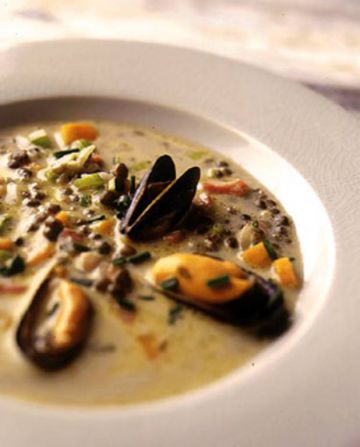 Soupe de moules aux lentilles Soupe de moules aux lentilles