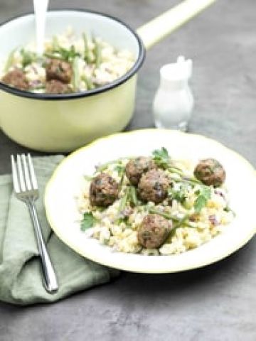 Pastasotto et ses boulettes de bœuf à la moutarde Pastasotto et ses boulettes de bœuf à la moutarde