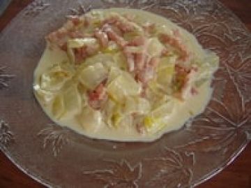 Fondue d'endives à la crème et lardons fumés Fondue d'endives à la crème et lardons fumés
