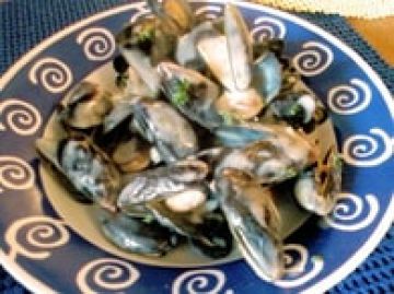 Moules sauce poulette