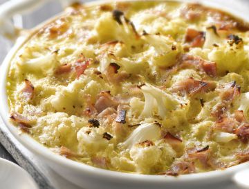 Gratin de chou-fleur au jambon et au reblochon Gratin de chou-fleur au jambon et au reblochon