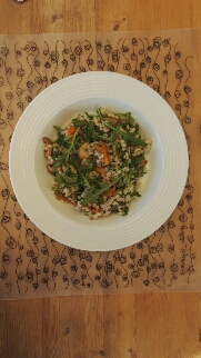 Salade d'orge champignons et rucola Salade d'orge champignons et rucola