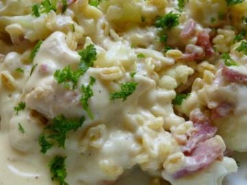 Poulet, blé, chou-fleur et sauce - Thermomix Poulet, blé, chou-fleur et sauce - Thermomix