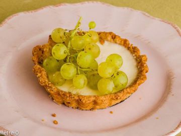 Tarte à la panna cotta et aux raisins frais Tarte à la panna cotta et aux raisins frais