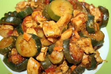 Poulet aux courgettes façon tajine Poulet aux courgettes façon tajine