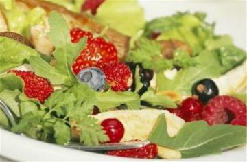 Salade tiède de pintadeau aux fruits rouges Salade tiède de pintadeau aux fruits rouges