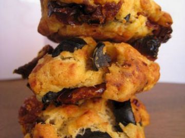 Cookies tomates séchés/olives noires Cookies tomates séchés/olives noires