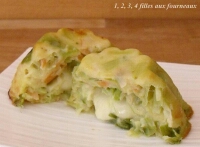 Moelleux poireau / saumon / mozzarella Moelleux poireau / saumon / mozzarella