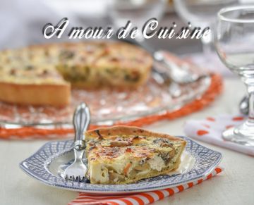 Tarte au poulet et champignons Tarte au poulet et champignons
