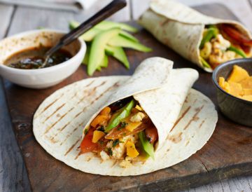 Wrap de poulet, avocat et fromage Wrap de poulet, avocat et fromage