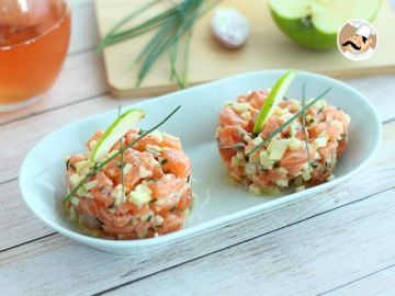 Tartare bien frais au saumon et pomme verte Tartare bien frais au saumon et pomme verte