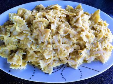 Farfalles à la crème de courgettes Farfalles à la crème de courgettes