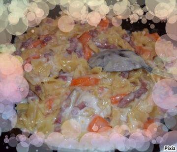 Pâtes aux légumes et lardons de volaille - Thermomix Pâtes aux légumes et lardons de volaille - Thermomix