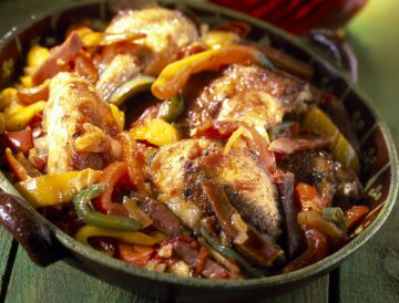 Poulet basquaise au wok Poulet basquaise au wok