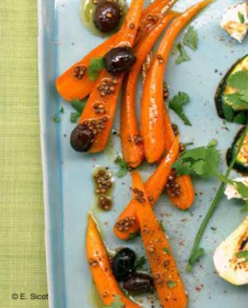 Salade de carottes cuites aux olives Salade de carottes cuites aux olives