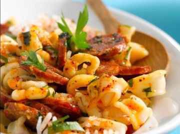 Calamars à l'ail et au chorizo Calamars à l'ail et au chorizo