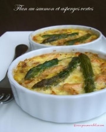 Flan au saumon et aux asperges vertes