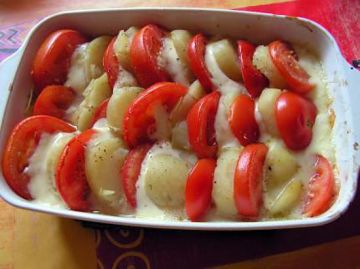 Tian de tomate parmentière Tian de tomate parmentière