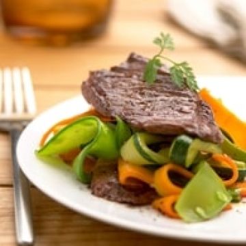 Sauté d’onglet de bœuf aux petits légumes et au gingembre Sauté d’onglet de bœuf aux petits légumes et au gingembre