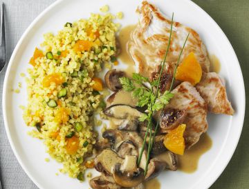 Sauté de dinde à l'abricot Sauté de dinde à l'abricot