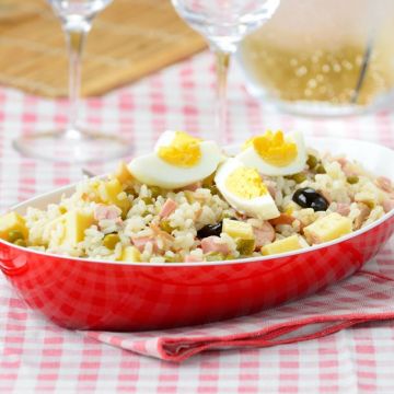 Salade de riz aux pommes de terre Salade de riz aux pommes de terre