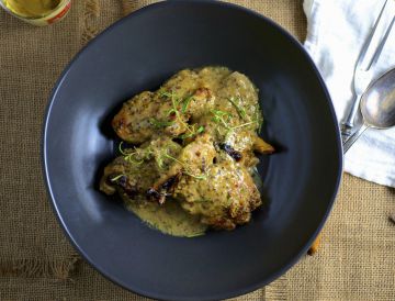 Poulet sauce à la moutarde et à l'estragon Poulet sauce à la moutarde et à l'estragon