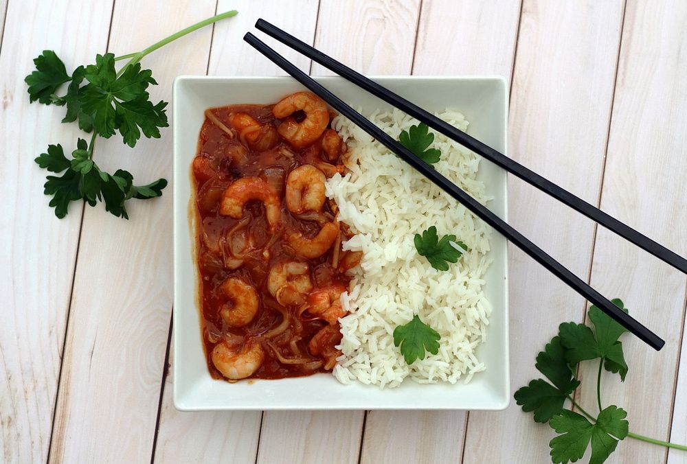 Crevettes sauce aigre douce Crevettes sauce aigre douce