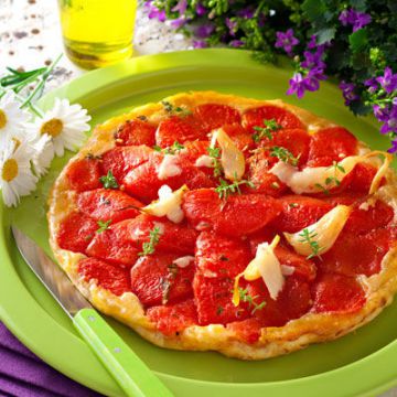 Tatin feuilletée de tomates Tatin feuilletée de tomates