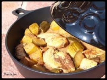 Tajine de courgettes au poulet Tajine de courgettes au poulet