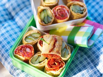 Roulés d’omelette aux légumes du soleil Roulés d’omelette aux légumes du soleil