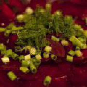 Carpaccio de betteraves rouges Carpaccio de betteraves rouges