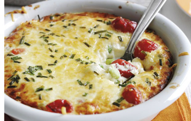 Clafoutis au Chèvre Frais et Tomates léger - Plat et Recette