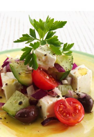 Salade grecque à la feta : 