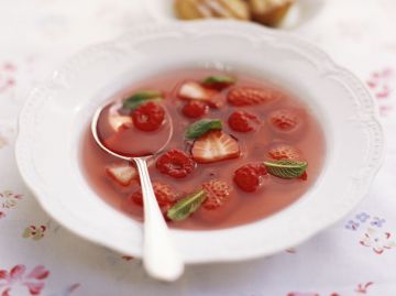 Soupe de fraises à la vanille