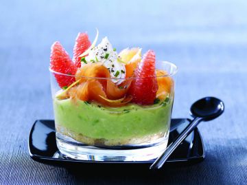 Tiramisu saumon fumé et avocat Tiramisu saumon fumé et avocat